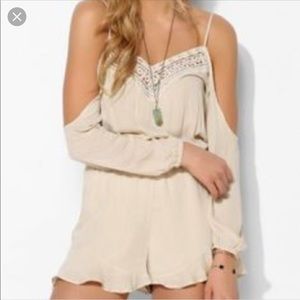 Urban Outfitters Ecote floaty cold shoulder romper